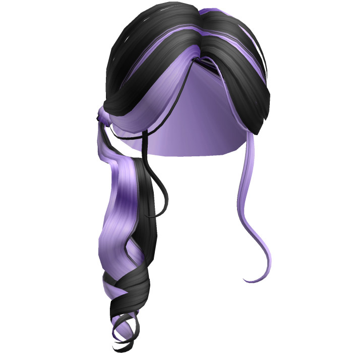 Twisted Sleek Ponytail Angelic Black Purple