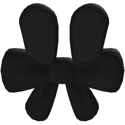 ꒰┊cutesy black bunny bow hair clip Roblox item