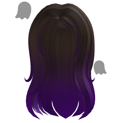 Purple Ghost Layered Halloween Hair