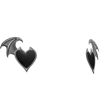 Gothic Heart Bat Hairclips
