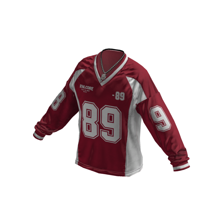 Y2K Blokecore 89 Jersey w/ Chain (Red)