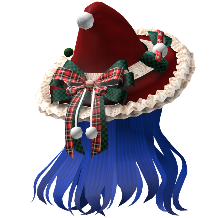 Beautiful Christmas hat hairstyle (Blue)