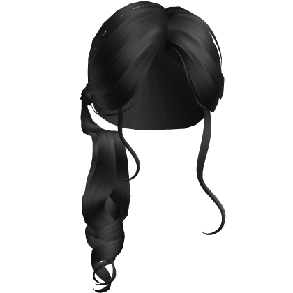Twisted Sleek Ponytail Angelic Black Roblox item