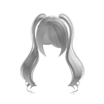 cute long swirly white pigtails w side bangs