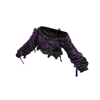 Cozy y2k off shoulder sweater w/ tank(BlackViolet) Roblox item render