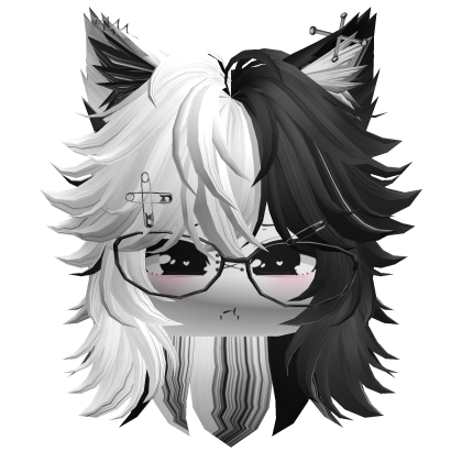 Moe Furry Wolfcut (Black&White)