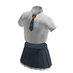 Cute school bear uniform blue skirt