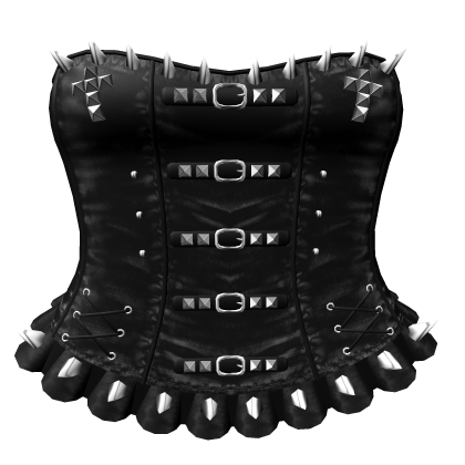 Gothic Emo Black Vampire Studded Corset Dress  Roblox item