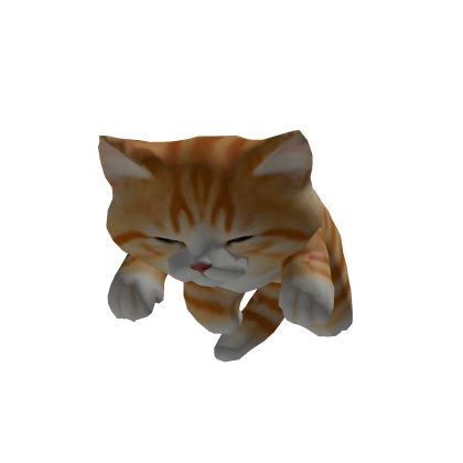 Cute Sleeping Cat Kitten on Head - Orange [3.0] Roblox item