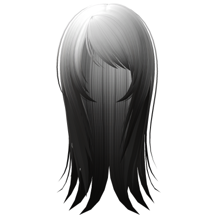 ☆ emo scene messy wispy long hair 2toned white bl
