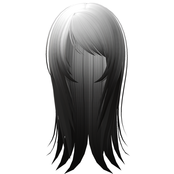 ☆ emo scene messy wispy long hair 2toned white bl