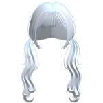 Light Blue Kawaii Pigtails