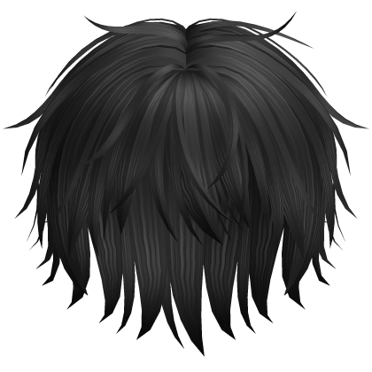 Stylish Messy Anime Boy Hair in Black Roblox item