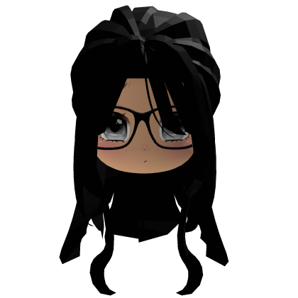 Black Nerdy Girl Hair Roblox item