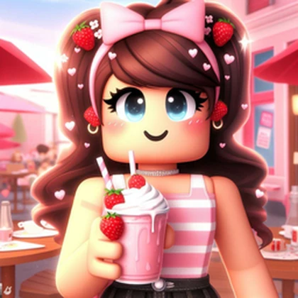 Strawberry milkshakes~ Roblox group icon