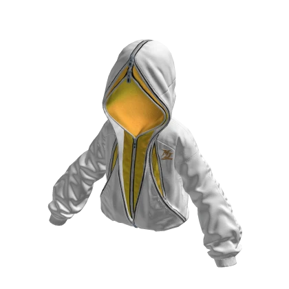 MJ - Oversize Hoodie Zipper White Yellow | Roblox Item - Rolimon's