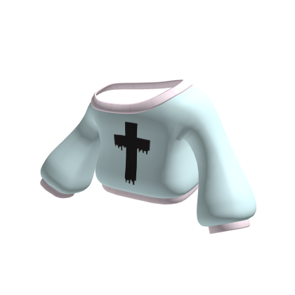 ♡ : blue pastel goth oversized cross sweater thumbnail
