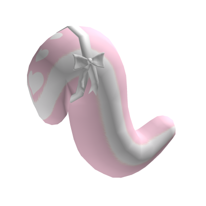 ♡ Large Cute Kawaii Heart Baby Pink Skunk Tail ♡