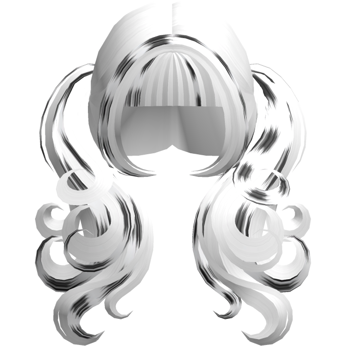 White Black Cute Long Messy Swirly Pigtails
