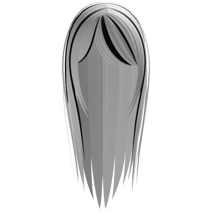 long wispy emo hair in white and black Roblox item