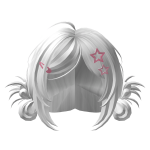 🍀Y2K Spikey Buns w Pink Clips (White)
