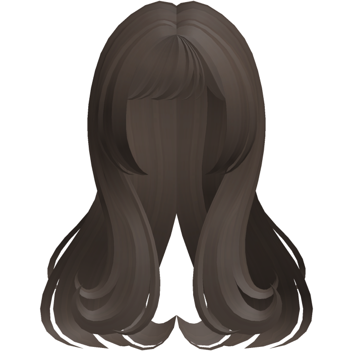 🐾 princess heart shape doll swirl hair dark brown