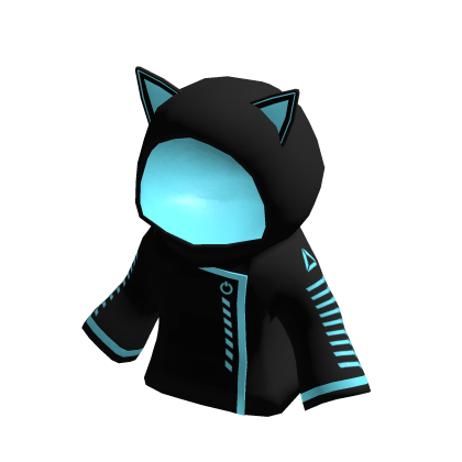 Cyberpunk Cat Hoodie - Blue