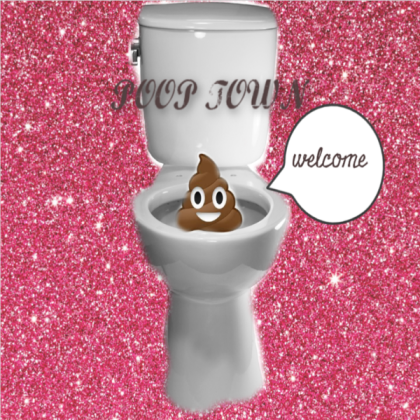 pink glitter poop emoji town #pooptown Roblox decal