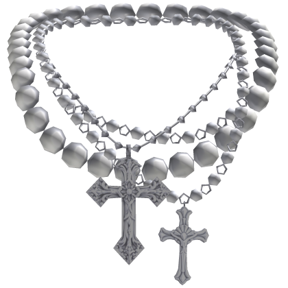 Diamond Pearl Layered Jesus Cross Necklace