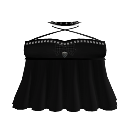 ꒰・Studded bow heart dress - spikey choker 3.0 ♡