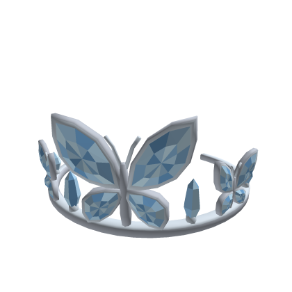 Frosted Blue Butterfly Tiara