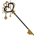 Black Gold Heart key