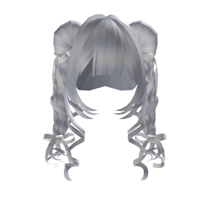 White Doll Pigtails With White Bows