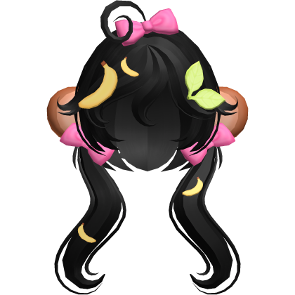 🍌🐵🍃 cute lala monkey pigtails in black