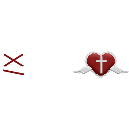 Goth Medic Nurse Heart hairclips Red & white