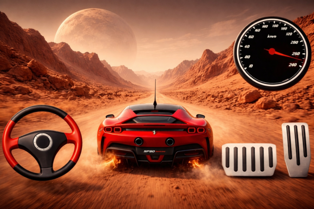 Jump Over Canyon on Mars! screenshot 1