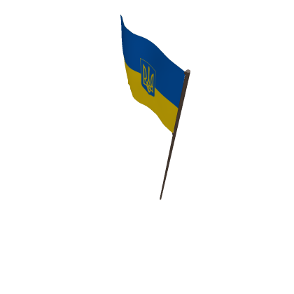 Long Moving Ukrainian Flag
