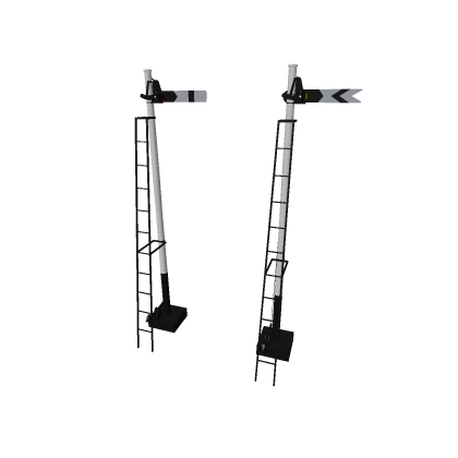 Home+Distant Up Semaphore Signal Set