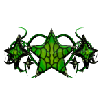 Green Butterfly Star Cyber Sigil Crown