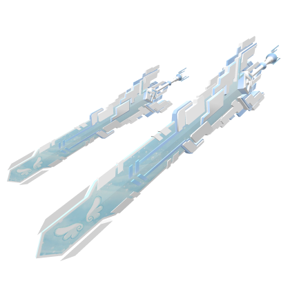 [1.0] Pastel Blue Cyber Dual Waist Sword