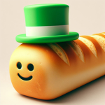 Baguette with a Green Banded Top Hat