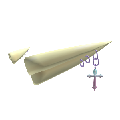 ♱Yellow Pastel Goth Elf Ears + Purple Cross♱ Roblox item