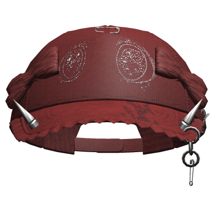 Grunge Anime Eyes Cap (Red)