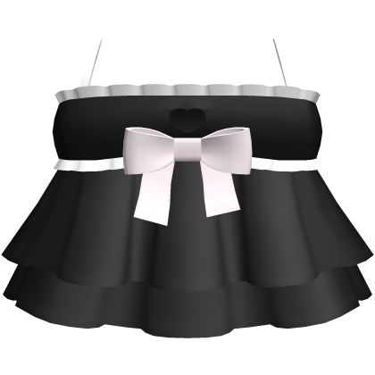 ♡ : cute black & pink heart cutout ruffle dress