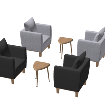 Lounge Sofa Black White Modern Furniture Hangout
