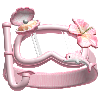Pink Summer Tropical Swimming Goggles 🌺 thumbnail