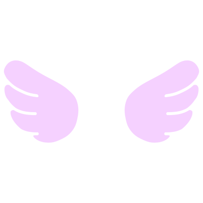 ♡ Cute Glowing Chibi Angel Wings Pastel Purple