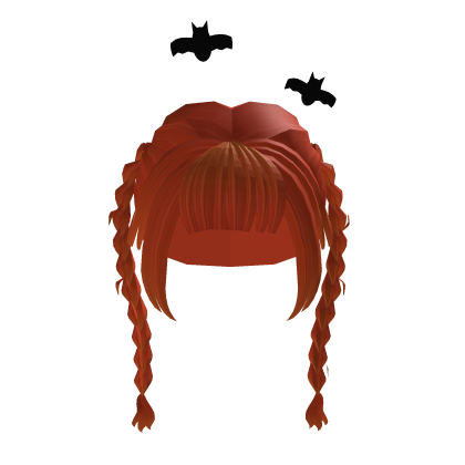Halloween Pumpkin Hair With Bats thumbnail