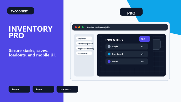 Inventory Pro - Secure Item & Loadout System preview 1