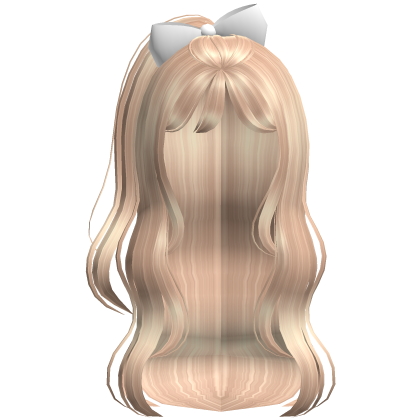 Cute Voluminous Sweetheart Bow Hair in Blonde Roblox item